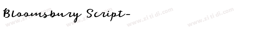 Bloomsbury Script字体转换